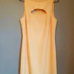 JOSEPH RIBKOFF Mellow Yellow Peek a Boo Dress Sz 12